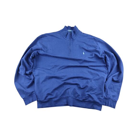 Polo By Ralph Laruen Blue Zip Up Sweatshirt/ Pockets Men's L - Picture 1 of 7